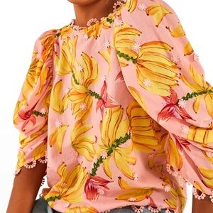 FARM RIO BANANA TASTE BLOUSE L
